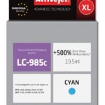 Activejet Encre AB-985CN (remplacement Brother LC985C ; Supreme ; 19,5 ml ; bleu)