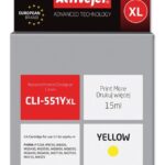 Activejet Encre ACC-551YN (remplacement Canon CLI-551Y ; Suprême ; 15 ml ; jaune)