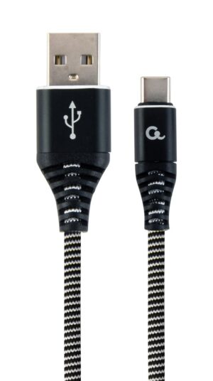 Gembird CC-USB2B-AMCM-2M-BW câble USB USB 2.0 USB A USB C Noir, Blanc