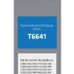 Activejet Bouteille d'encre AE-664Bk pour imprimante Epson, Remplacement Epson T6641; Suprême; 100 ml; noir