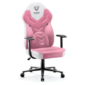 Chaise de jeu DIABLO X-GAMER rose et blanc