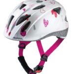 Casque de vélo Alpina Ximo, blanc avec des cœurs, 49-54