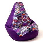 Sac Sako pouffe Impression poire violet-WOW L 105 x 80 cm
