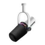 Shure MV7+-W - Microphone pour pupitre/chant avec connecteur XLR/USB-C, blanc