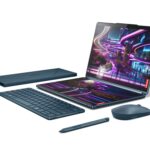 Lenovo Yoga Book 9 13IMU9 Intel Core Ultra 7 155U Hybride (2-en-1) 33,8 cm (13.3") Écran tactile 2.8K 32 Go LPDDR5x-SDRAM 512 GB SSD Wi-Fi 6E (802.11ax) Windows 11 Home Bleu + Lenovo B210 (GX40Q17225)