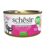 SCHESIR Chicken with ham in jelly - nourriture humide pour chat - 70g