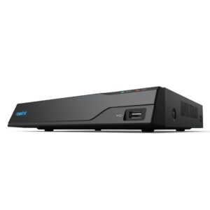 Reolink NVS8 - NVR PoE à 8 canaux pour l'enregistrement 24/7, supporte jusqu'à 16MP, 2TB HDD intégré, jusqu'à 12TB de capacité de stockage, noir