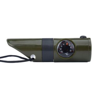 Mil-Tec Sifflet de survie 6 en 1 Olive