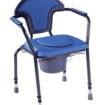 Chaise sanitaire OPEN avec réglage en hauteur Bleu marine
