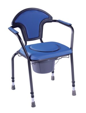 Chaise sanitaire OPEN avec réglage en hauteur Bleu marine