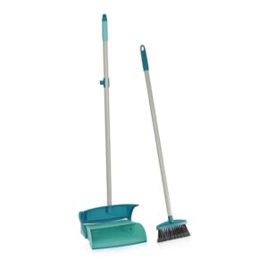 Leifheit 41405 Pelle à poussières et ensemble de pelles à poussières Noir, Gris, Turquoise