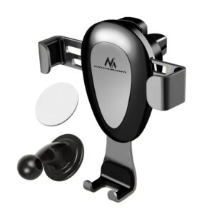 Support de téléphone de voiture Maclean, universel, pour grille de ventilation, gravitationnel, distance max. 90mm, MC-324