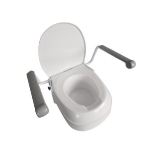 Surélévation de la lunette des toilettes avec mains courantes
