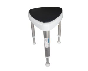 Tabouret de douche triangulaire avec assise souple Noir