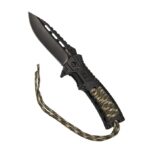 Couteau pliant Mil-Tec Paracord avec platine à silex - Camo