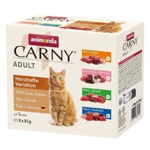 ANIMONDA Carny Adult Mix - nourriture humide pour chat - 8x85g