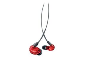 Shure SE215SPE-RD-EFS - écouteurs intra-auriculaires avec transducteur unique et câble de 3,5 mm (rouge)