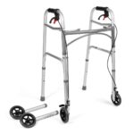 Fauteuil roulant à quatre roues avec freins TIMAGO JMC-C 3223 Silver