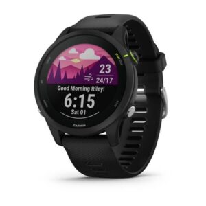 Garmin Forerunner 255 Music 3,3 cm (1.3") MIP 46 mm Numérique 260 x 260 pixels Écran tactile Noir Wifi GPS (satellite)
