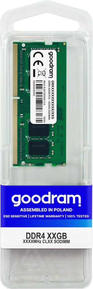 Goodram GR3200S464L22S/16G module de mémoire 16 Go 1 x 16 Go DDR4 3200 MHz