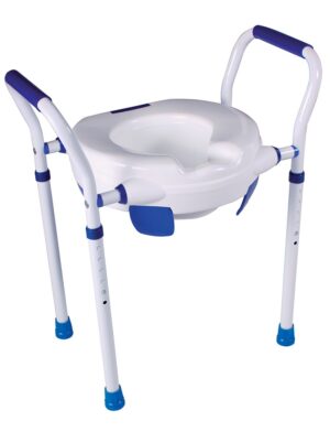 Siège de toilette CLIPPER VI avec barres de maintien