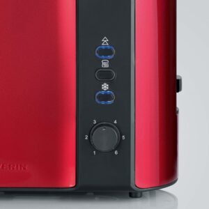 Severin AT 2217 grille-pain 2 part(s) 800 W Métallique, Rouge