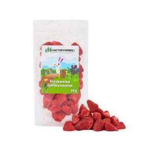 FACTORY HERBS Freeze-dried strawberries - friandise pour rongeurs et lapins - 20g