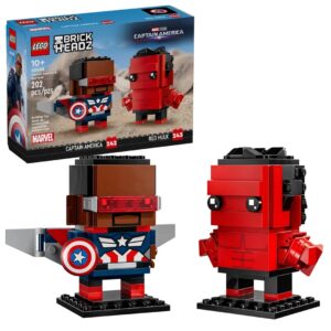 LEGO BRICKHEADZ 40668 Figurines Captain America et Hulk rouge