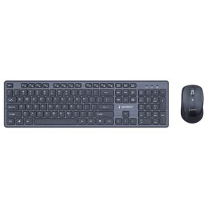 Gembird KBS-WCH-04 Ensemble de bureau sans fil (clavier + souris), noir, disposition américaine