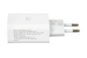 Chargeur de voyage iBOX C-36 GaN PD20W, blanc