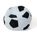 Sac Sako pouffe boule blanc-noir L 80 cm