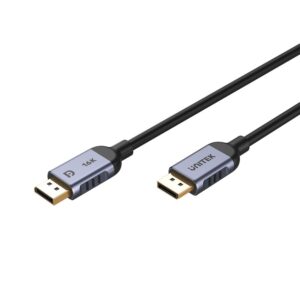 UNITEK C1628GY01-5M câble DisplayPort Noir, Gris