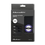 Qoltec 51756 adaptateur de puissance & onduleur Intérieur 65 W Noir