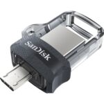 SanDisk Ultra Dual m3.0 lecteur USB flash 32 Go USB Type-A / Micro-USB 3.2 Gen 1 (3.1 Gen 1) Noir, Argent, Transparent