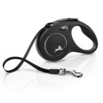 Flexi New CLASSIC 5 m Noir Chien Laisse avec enrouleur