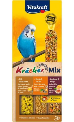 VITAKRAFT Kräcker Mix Egg, apricot, honey - friandises pour perruche - 3 pcs.