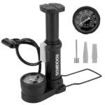 Rockbros 42610002001 Pompe à vélo avec manomètre Noir