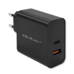 Qoltec 52380 Chargeur PD ultra rapide | 1xUSB-C | 1xUSB | 65W | 5-20V | 1,5-3,25A | Noir