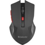 SOURIS DÉFENSEUR ACCURA MM-275 RF NOIR/ROUGE OPTIQUE 1600DPI 6P