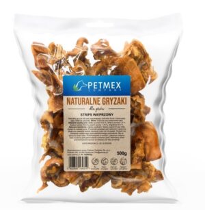 PETMEX Strips de porc à mâcher pour chiens - 500g