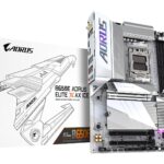 GIGABYTE B650E AORUS ELITE X AX ICE Carte mère - AMD Ryzen série 9000, VRM 12+2+2 phases, jusqu'à 8000 MHz DDR5 (OC), 1xPCIe 5.0 + 2xPCIe 4.0 M.2, LAN 2,5 GbE, WIFI 6E, USB 3.2 Gen 2