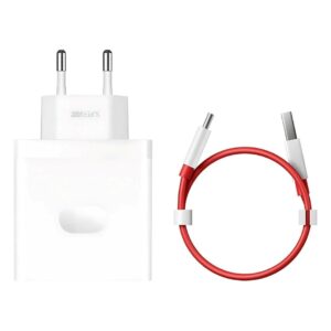OnePlus SUPERVOOC Chargeur USB-A + câble USB-A / USB-C 100W Blanc