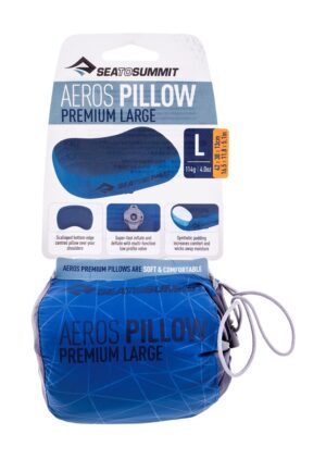 Sea To Summit APILPREMLNB oreiller de voyage Gonflable Bleu, Marine