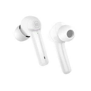 Casque d'écoute sans fil Maxell Dynamic+ avec étui de chargement Bluetooth blanc