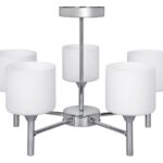 Luminaire classique à suspension Activejet MIRA Chrome 5xE27 pour le salon