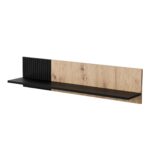 Cama MERCI étagère 110x20x25 noir/chêne artisanal