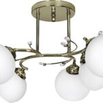 Luminaire de plafond classique lampe suspendue Activejet IRMA Patina 5xE27 pour le salon