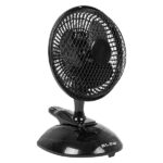 Ventilateur de bureau 6"/15 cm Clip 25 W 2 en 1 Noir