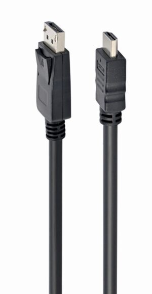 Gembird CC-DP-HDMI-3M Câble DisplayPort vers HDMI (non bidirectionnel), 3m, noir
