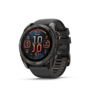 Garmin Fenix 8 3,56 cm (1.4") AMOLED 51 mm Numérique 454 x 454 pixels Écran tactile Titane Wifi GPS (satellite)